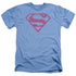 SUPERMAN/ WORD SHIELD - ADULT HEATHER - LIGHT BLUE