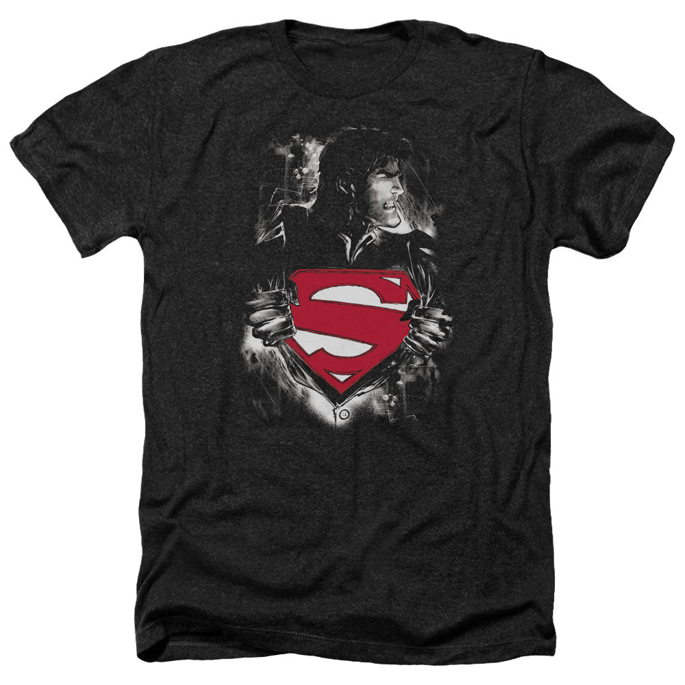 SUPERMAN/DARKEST HOUR - ADULT HEATHER - BLACK