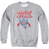 SUPERMAN/STEEL RETRO - ADULT CREWNECK SWEATSHIRT - ATHLETIC HEATHER