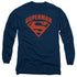 SUPERMAN/SUPER SHIELD - L/S ADULT 18/1 - NAVY