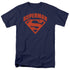 SUPERMAN/SUPER SHIELD - S/S ADULT 18/1 - NAVY