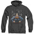 SUPERMAN/VILLAINS - ADULT HEATHER HOODIE - BLACK
