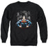 SUPERMAN/VILLAINS - ADULT CREWNECK SWEATSHIRT - BLACK