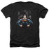SUPERMAN/VILLAINS - ADULT HEATHER - BLACK