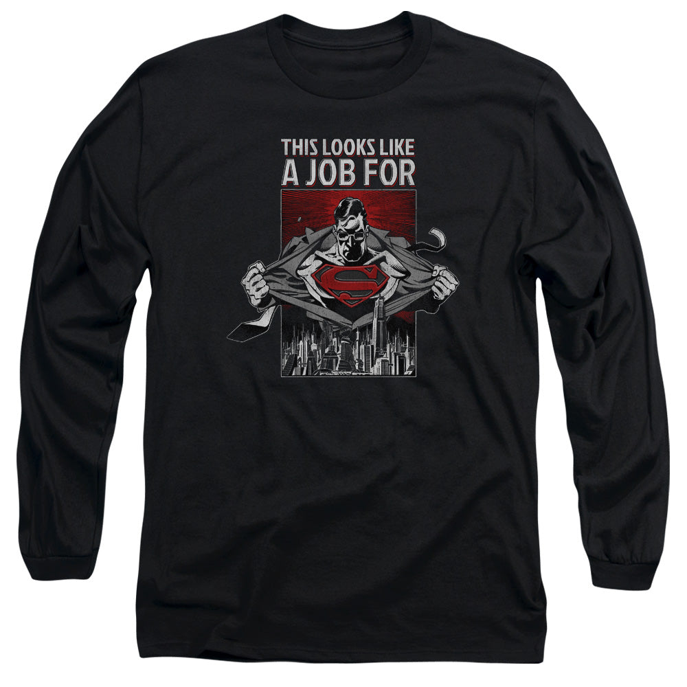 SUPERMAN/WATCHFUL EYE - L/S ADULT 18/1 - BLACK