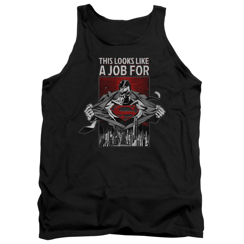 SUPERMAN/WATCHFUL EYE - ADULT TANK - BLACK