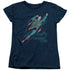 SUPERMAN/FREQUENT FLYER - S/S WOMENS TEE - NAVY