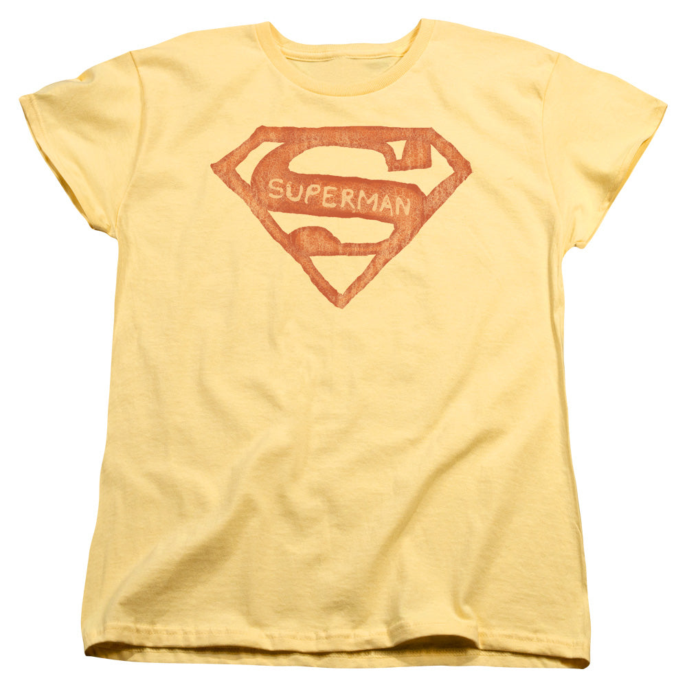 SUPERMAN/ROUGHEN SHIELD - S/S WOMENS TEE - BANANA