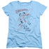 SUPERMAN/TO THE RESCUE - S/S WOMENS TEE - LIGHT BLUE