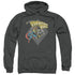SUPERMAN/ZOD GREETINGS - ADULT PULLOVER HOODIE - CHARCOAL