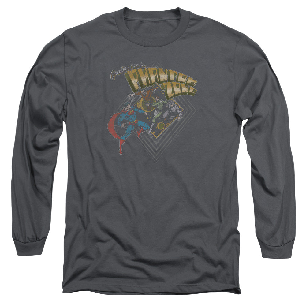 SUPERMAN/ZOD GREETINGS - L/S ADULT 18/1 - CHARCOAL