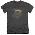 SUPERMAN/ZOD GREETINGS - S/S ADULT V-NECK 30/1 - CHARCOAL