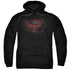 SUPERMAN/BRICK S - ADULT PULLOVER HOODIE - BLACK