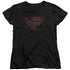 SUPERMAN/BRICK S - S/S WOMENS TEE - BLACK