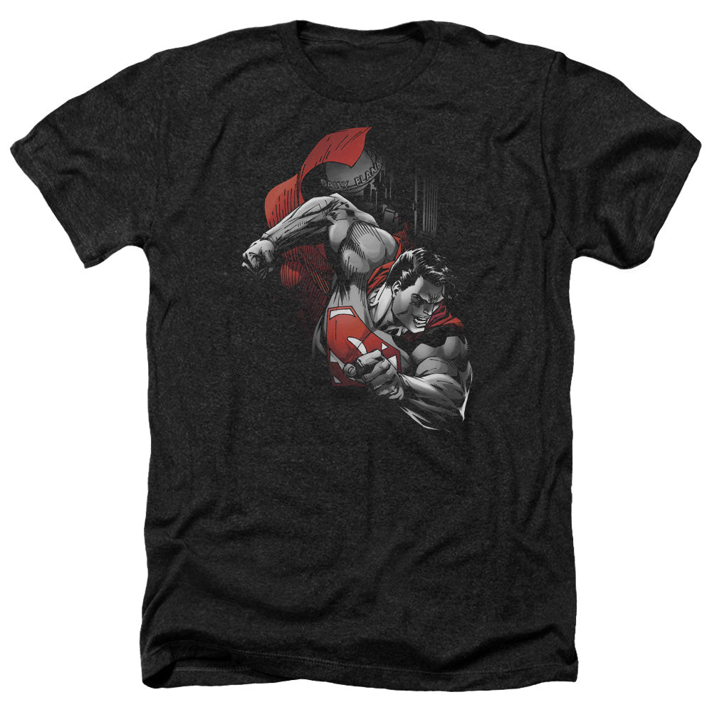 SUPERMAN/MY CITY - ADULT HEATHER - BLACK