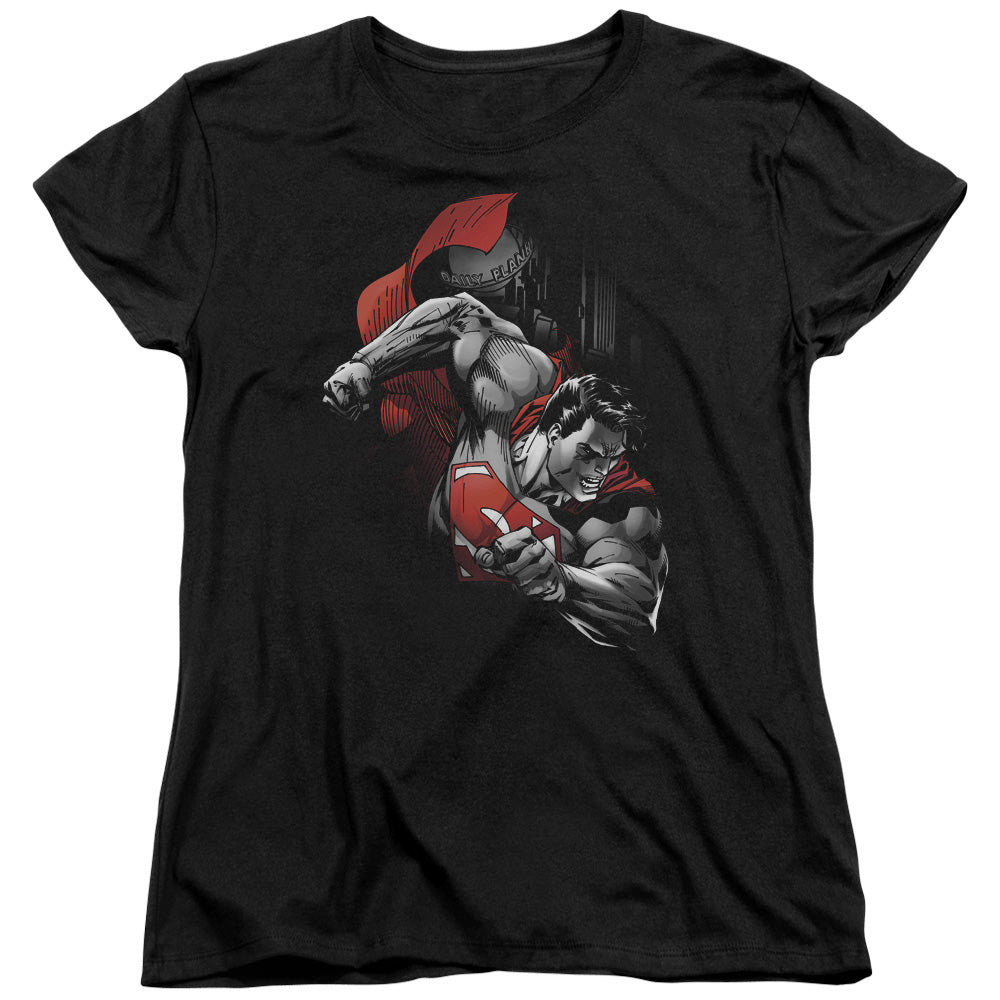 SUPERMAN/MY CITY - S/S WOMENS TEE - BLACK