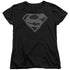 SUPERMAN/CHAINMAIL - S/S WOMENS TEE - BLACK