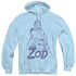 SUPERMAN/VINTAGE ZOD - ADULT PULLOVER HOODIE - LIGHT BLUE