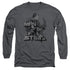 SUPERMAN/STEEL POSES - L/S ADULT 18/1 - CHARCOAL