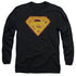 SUPERMAN/HOT STEEL SHIELD - L/S ADULT 18/1 - BLACK