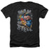 SUPERMAN/RIPPING STEEL - ADULT HEATHER - BLACK