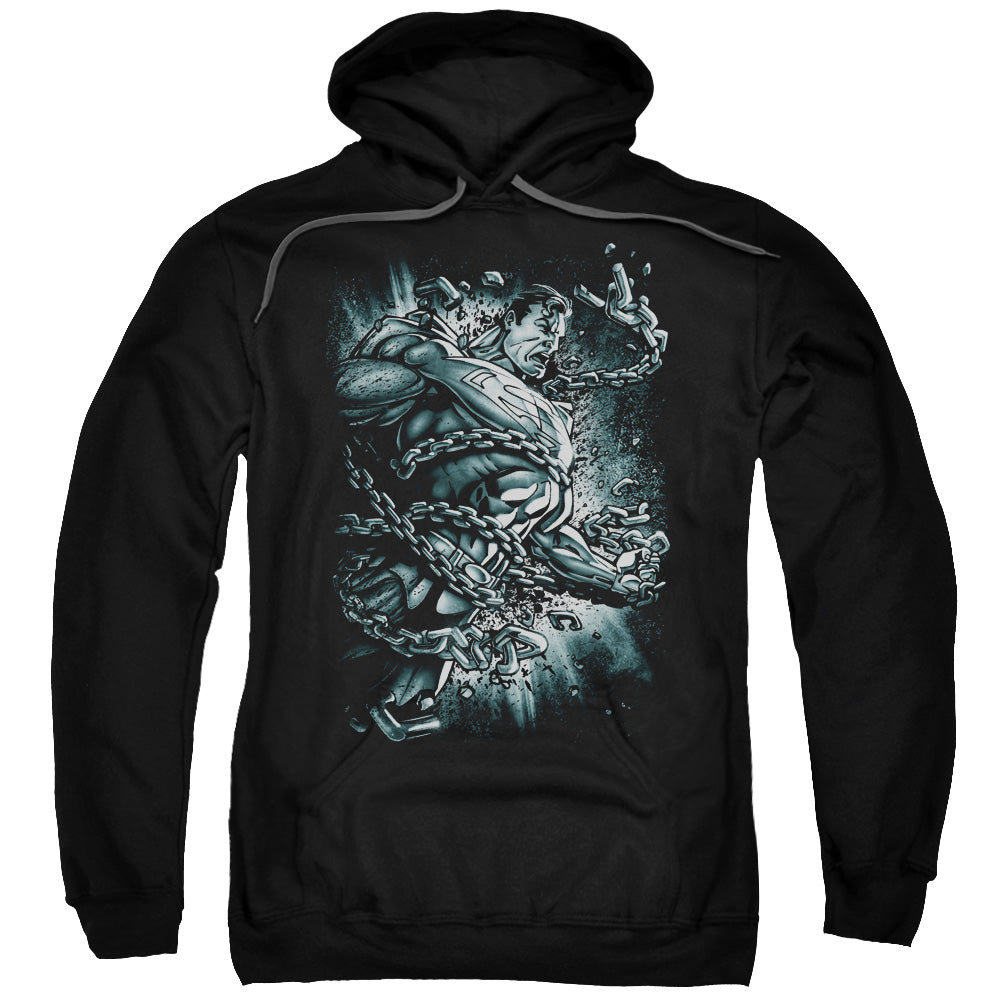 SUPERMAN/BREAK FREE - ADULT PULLOVER HOODIE - BLACK