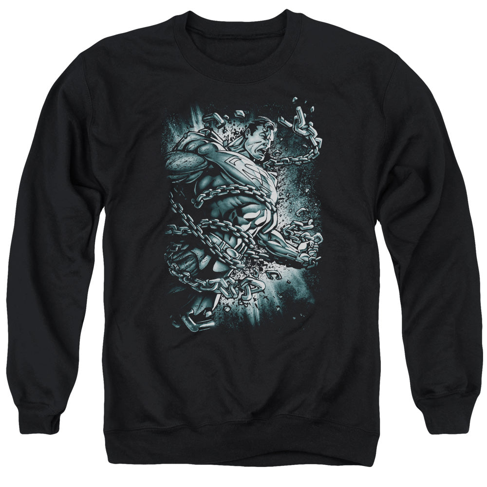 SUPERMAN/BREAK FREE - ADULT CREWNECK SWEATSHIRT - BLACK