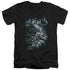 SUPERMAN/BREAK FREE - S/S ADULT V-NECK 30/1 - BLACK