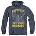 SUPERMAN/VEGGIE POWER - ADULT HEATHER HOODIE - NAVY