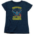 SUPERMAN/VEGGIE POWER - S/S WOMENS TEE - NAVY