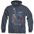 SUPERMAN/TWILIGHT FLIGHT - ADULT HEATHER HOODIE - NAVY