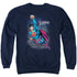 SUPERMAN/TWILIGHT FLIGHT - ADULT CREWNECK SWEATSHIRT - NAVY