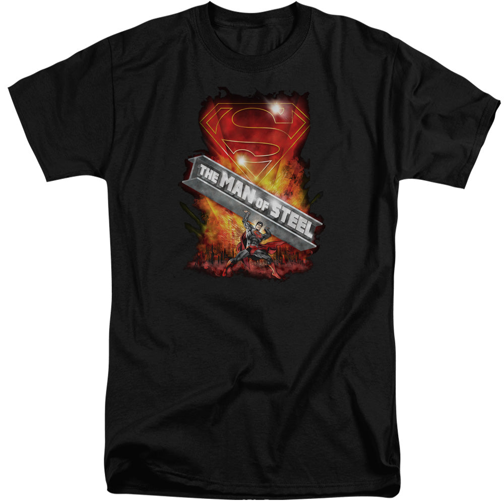 SUPERMAN/STEEL GIRDER - S/S ADULT TALL 18/1 - BLACK