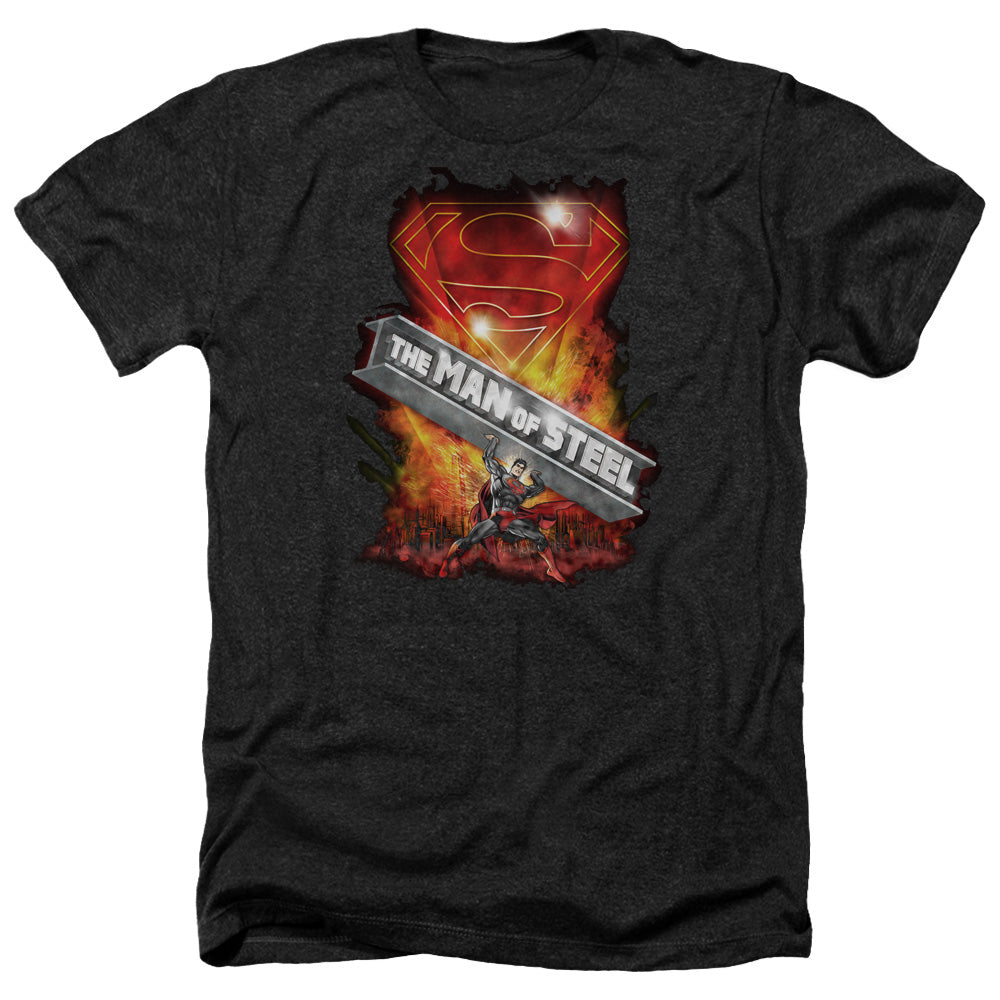 SUPERMAN/STEEL GIRDER - ADULT HEATHER - BLACK