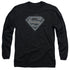 SUPERMAN/CHECKERBOARD - L/S ADULT 18/1 - BLACK