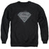 SUPERMAN/CHECKERBOARD - ADULT CREWNECK SWEATSHIRT - BLACK