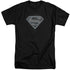 SUPERMAN/CHECKERBOARD - S/S ADULT TALL 18/1 - BLACK