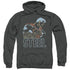SUPERMAN/COLORED LINES - ADULT PULLOVER HOODIE - CHARCOAL