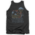 SUPERMAN/COLORED LINES - ADULT TANK - CHARCOAL