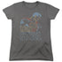 SUPERMAN/COLORED LINES - S/S WOMENS TEE - CHARCOAL