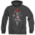 SUPERMAN/EARTH ONE - ADULT HEATHER HOODIE - BLACK