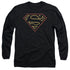 SUPERMAN/COLORED SHIELD - L/S ADULT 18/1 - BLACK