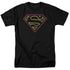 SUPERMAN/COLORED SHIELD - S/S ADULT 18/1 - BLACK