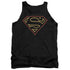 SUPERMAN/COLORED SHIELD - ADULT TANK - BLACK