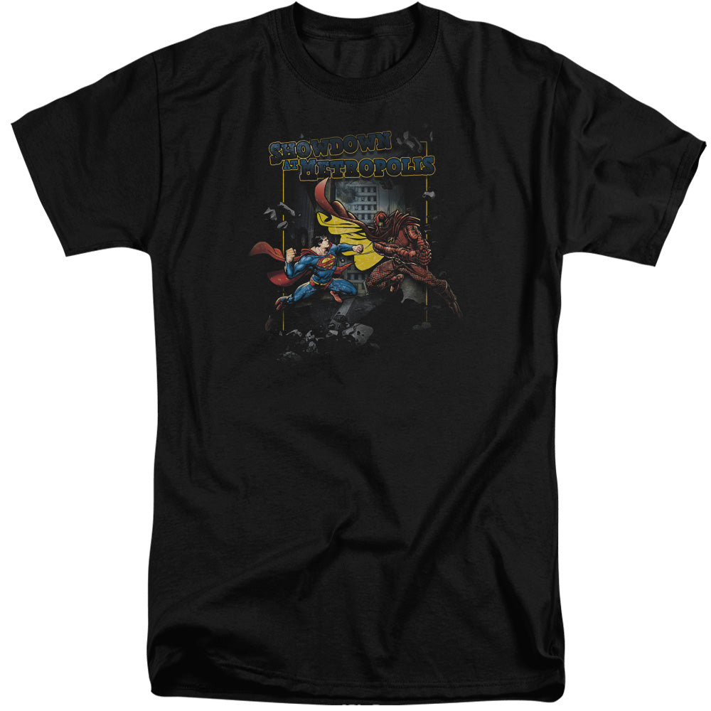 SUPERMAN/SHOWDOWN - S/S ADULT TALL 18/1 - BLACK