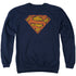 SUPERMAN/MESSY S - ADULT CREWNECK SWEATSHIRT - NAVY