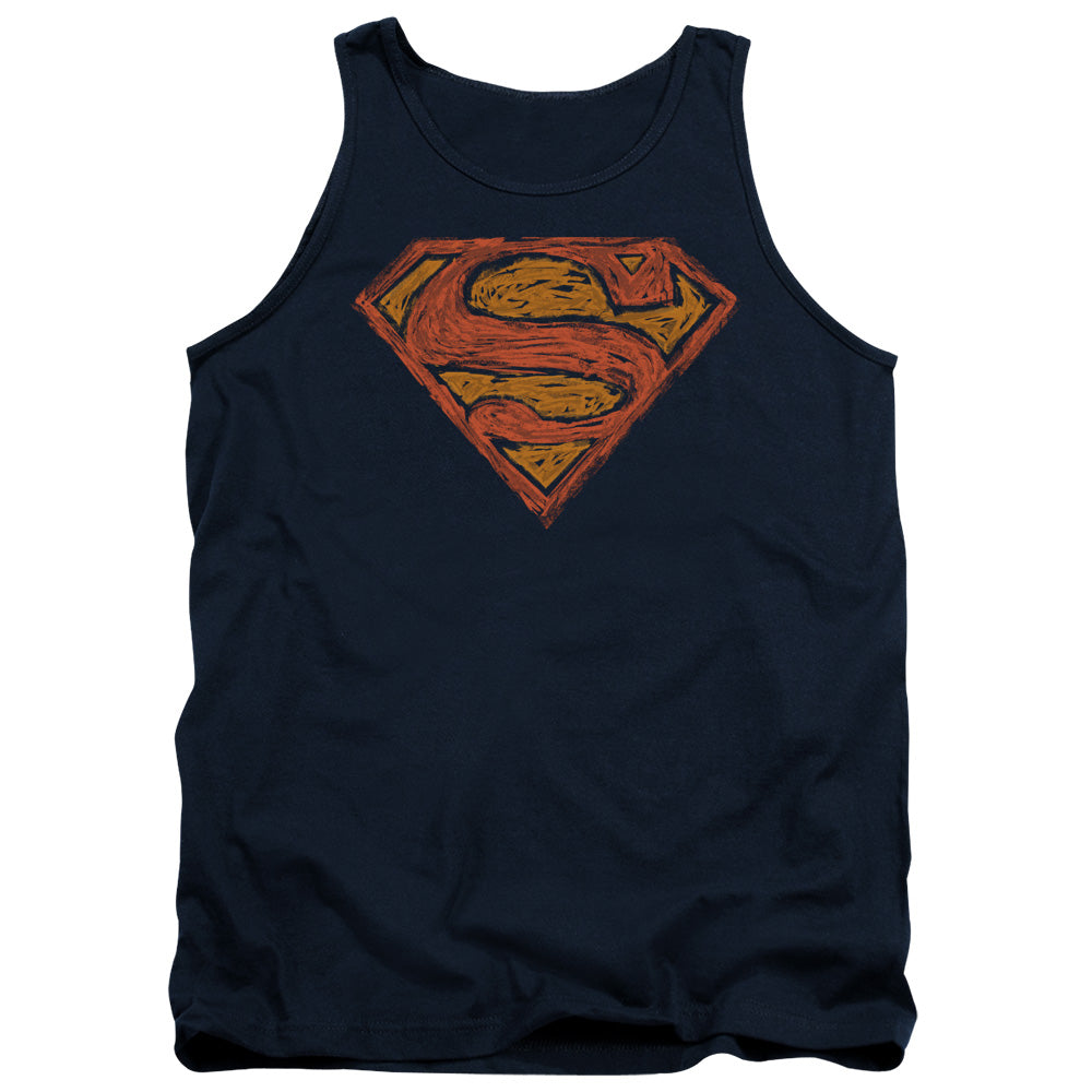 SUPERMAN/MESSY S - ADULT TANK - NAVY