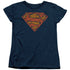 SUPERMAN/MESSY S - S/S WOMENS TEE - NAVY