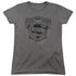 SUPERMAN/SCROLLING SHIELD - S/S WOMENS TEE - CHARCOAL