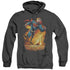 SUPERMAN/SPACE CASE - ADULT HEATHER HOODIE - BLACK